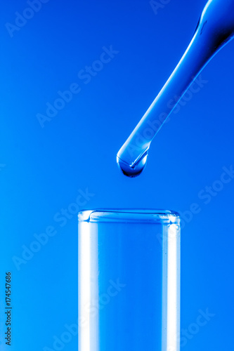 drop liquid into a test tube