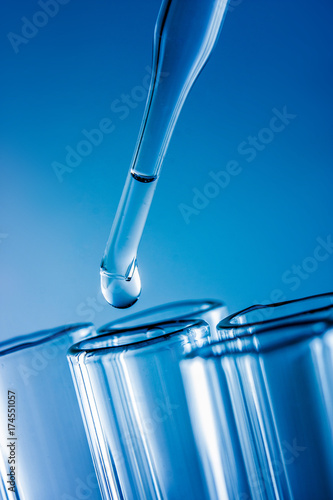 drop liquid  into a test tube