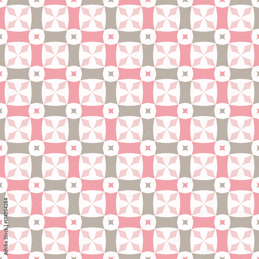Seamless pattern in soft pink and brown