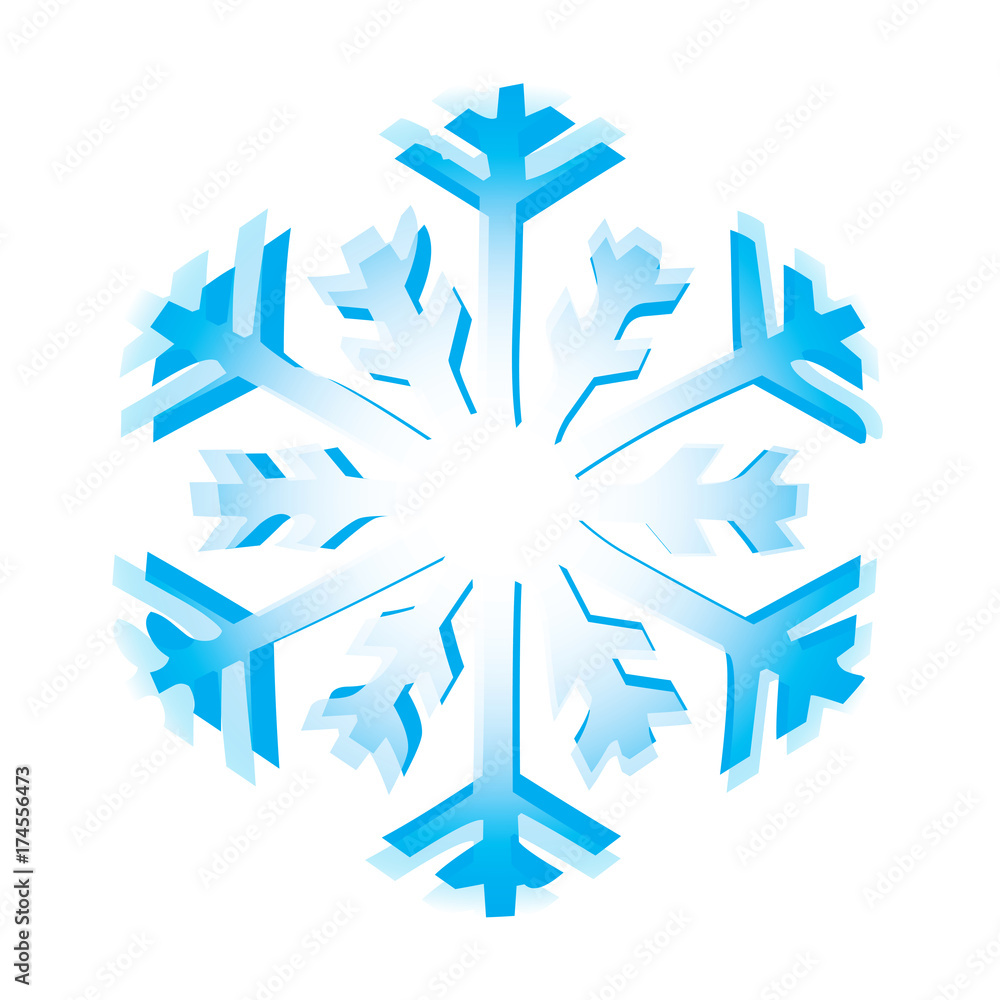 Isolated snowflake icon on a white background, Vector illustration Isolated snowflake icon on a white background, Vector illustration