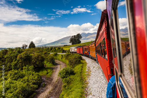 Ecuadorian railroad crossing the Sierra region photo