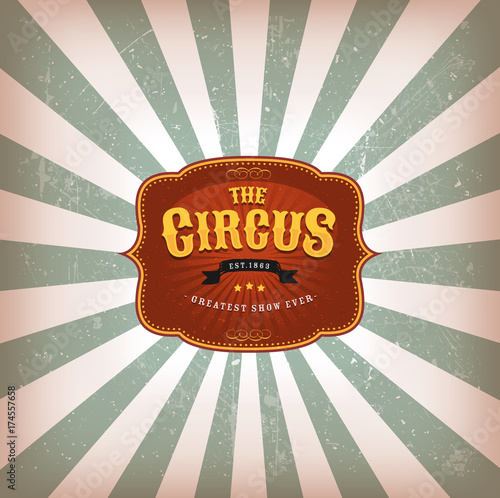 Retro Circus Background With Texture