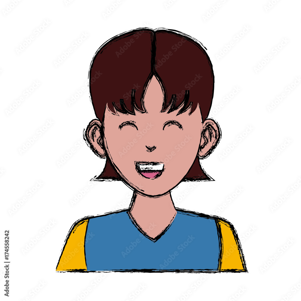 Obraz premium Young man cartoon icon vector illustration graphic design