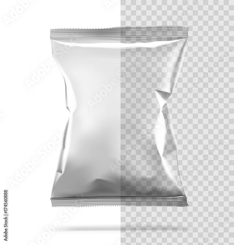 Blank package isolated on transparent background. Vector illustration. Ready for presentation, advertising, promo and etc.