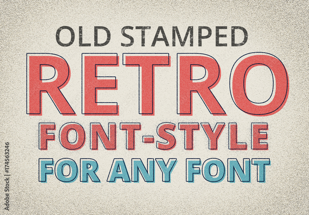 Old Stamped Retro Text Style Stock Template | Adobe Stock