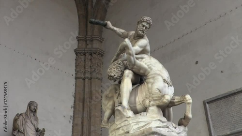 Giambologna's Hercules beating the Centaur Nessus, Florence, Tuscany, Italy photo