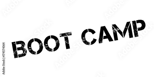 Boot Camp rubber stamp. Grunge design with dust scratches. Effects can be easily removed for a clean, crisp look. Color is easily changed.