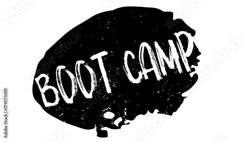 Boot Camp rubber stamp. Grunge design with dust scratches. Effects can be easily removed for a clean, crisp look. Color is easily changed.
