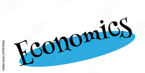 Economics rubber stamp. Grunge design with dust scratches. Effects can be easily removed for a clean, crisp look. Color is easily changed.