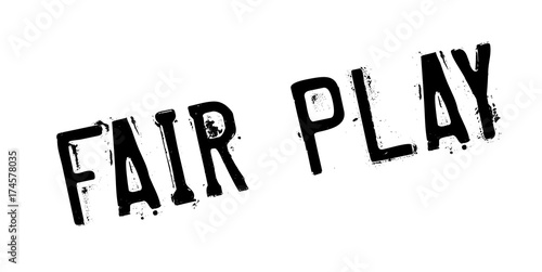 Fair Play rubber stamp. Grunge design with dust scratches. Effects can be easily removed for a clean, crisp look. Color is easily changed.