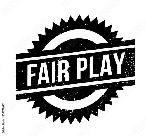 Fair Play rubber stamp. Grunge design with dust scratches. Effects can be easily removed for a clean, crisp look. Color is easily changed.