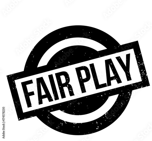 Fair Play rubber stamp. Grunge design with dust scratches. Effects can be easily removed for a clean, crisp look. Color is easily changed.