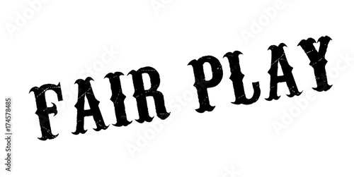 Fair Play rubber stamp. Grunge design with dust scratches. Effects can be easily removed for a clean, crisp look. Color is easily changed.