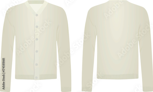 Bright brown cardigan. vector illustration