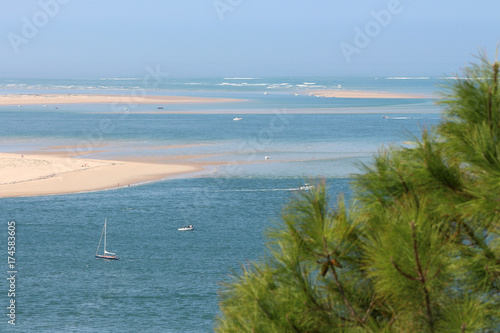 mouth and sandbank of the bassin d'arcachon