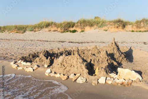 Sand castle, Olenivka beach, Crimea