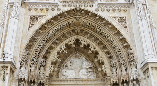 Magnificent cathedral portal,