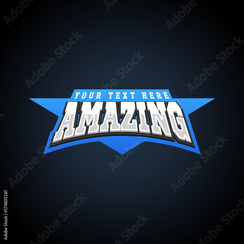 Amazing power full typography, t-shirt graphics, vectors. Awesome sport retro text emblem