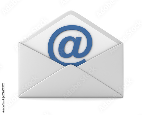e mail and envelope concept  3d illustration