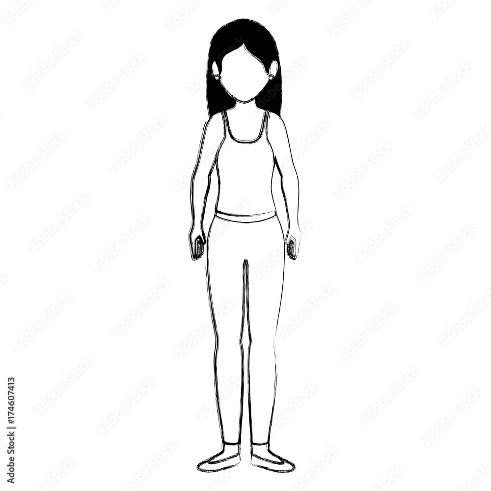 slim woman in a sports suit slim woman in a sports suit