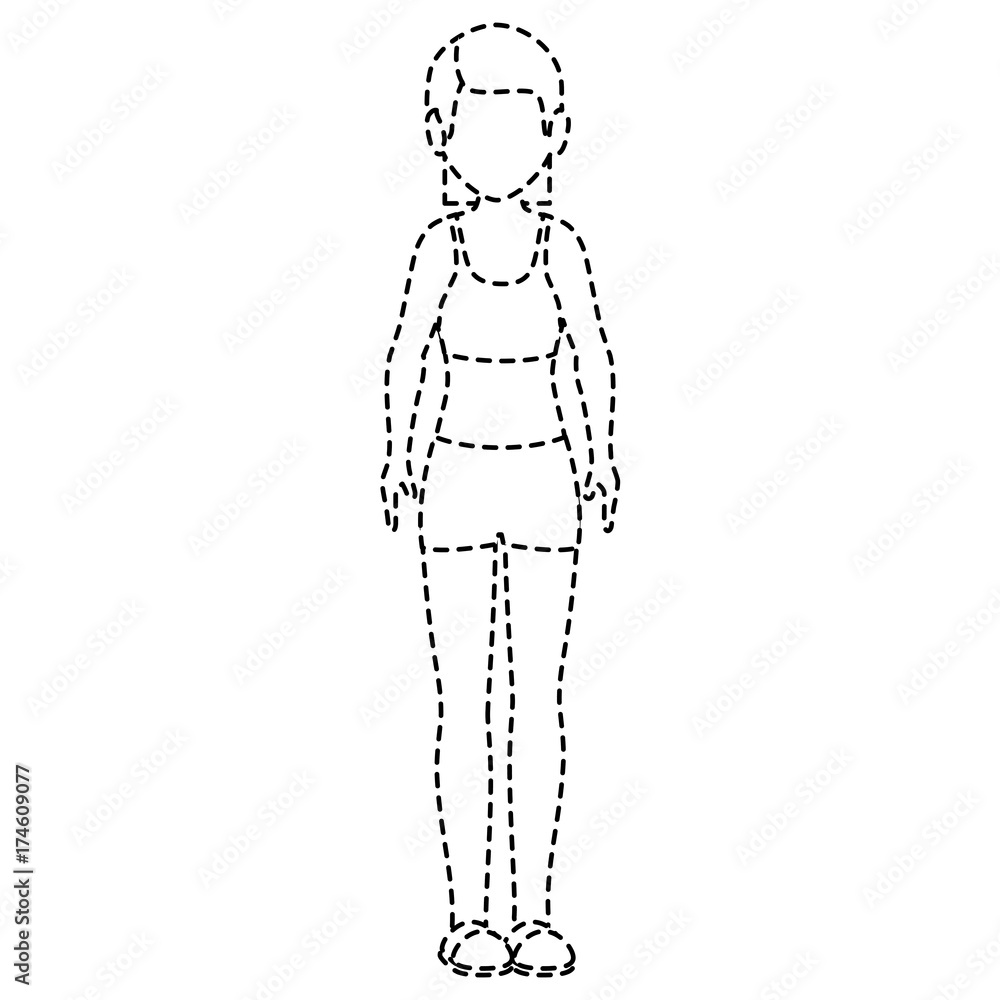 slim woman in a sports suit slim woman in a sports suit