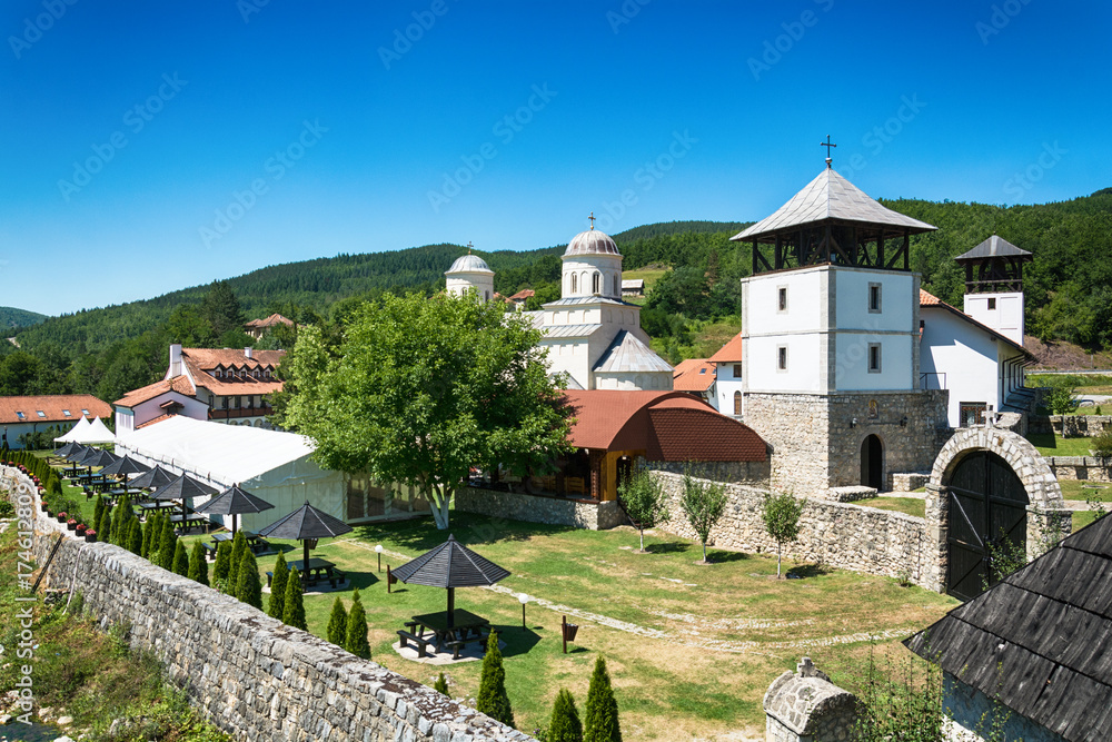 Naklejka premium Prijepolje, Serbia August 02, 2017: The Mileseva Monastery