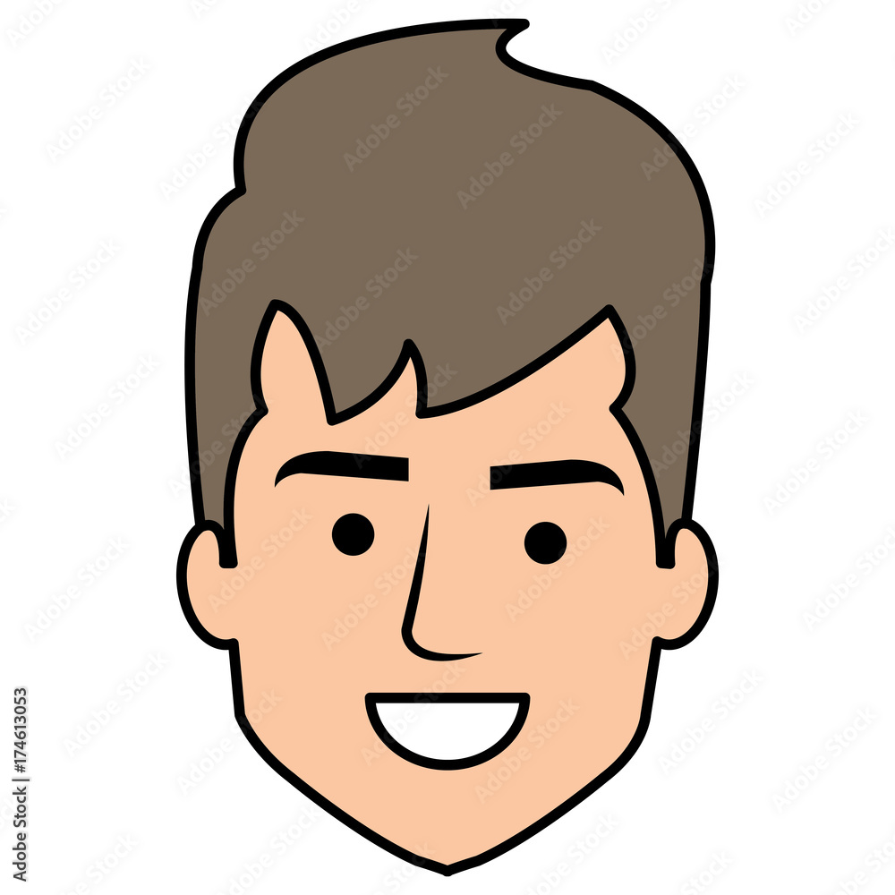 young man head avatar character young man head avatar character