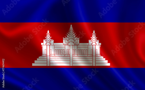 Flag of Cambodia.  