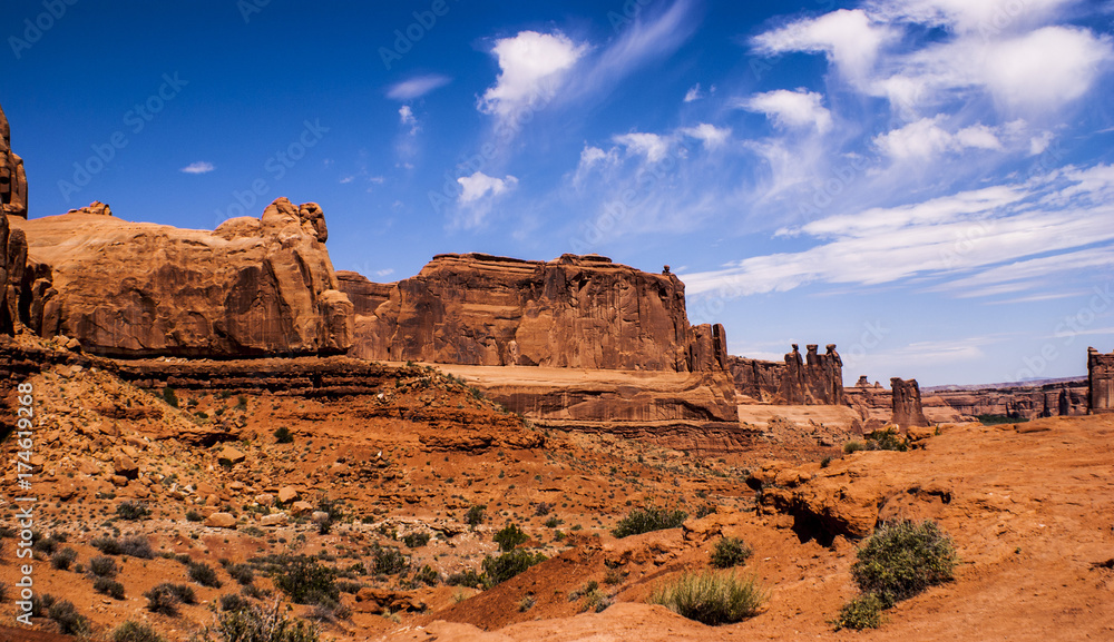 Clouds Over the Formations of Arches National Park
