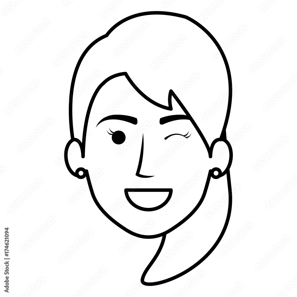 beautiful woman head avatar character beautiful woman head avatar character