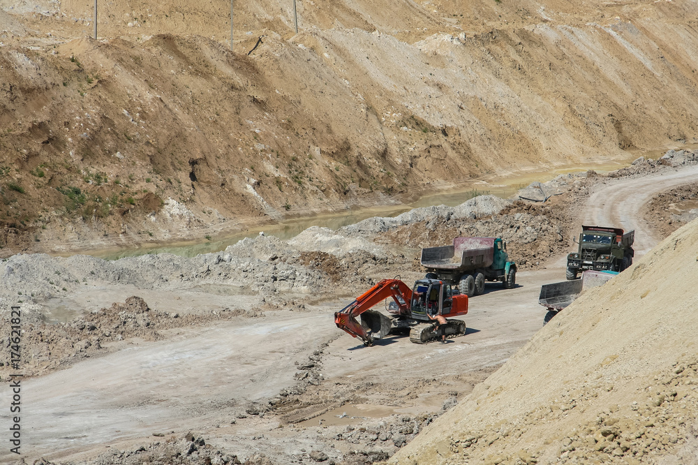 Clay quarry near the town of Polohy Clay quarry near the town of Polohy