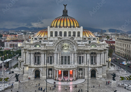 Palacio de Bellas Artes in Mexico city downtown