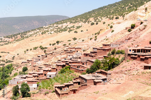 Small Berber village in the Atlas Mountains  Morocco
