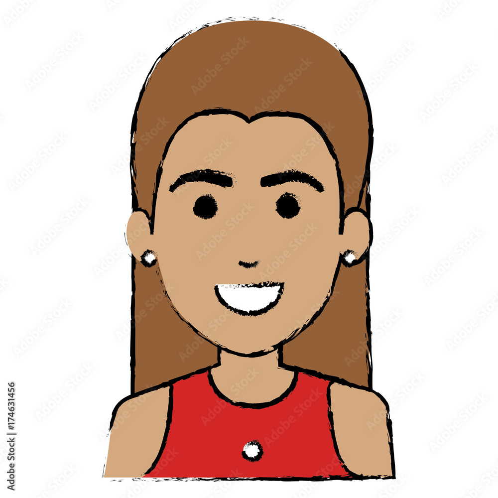 Fototapeta premium beautiful woman avatar character