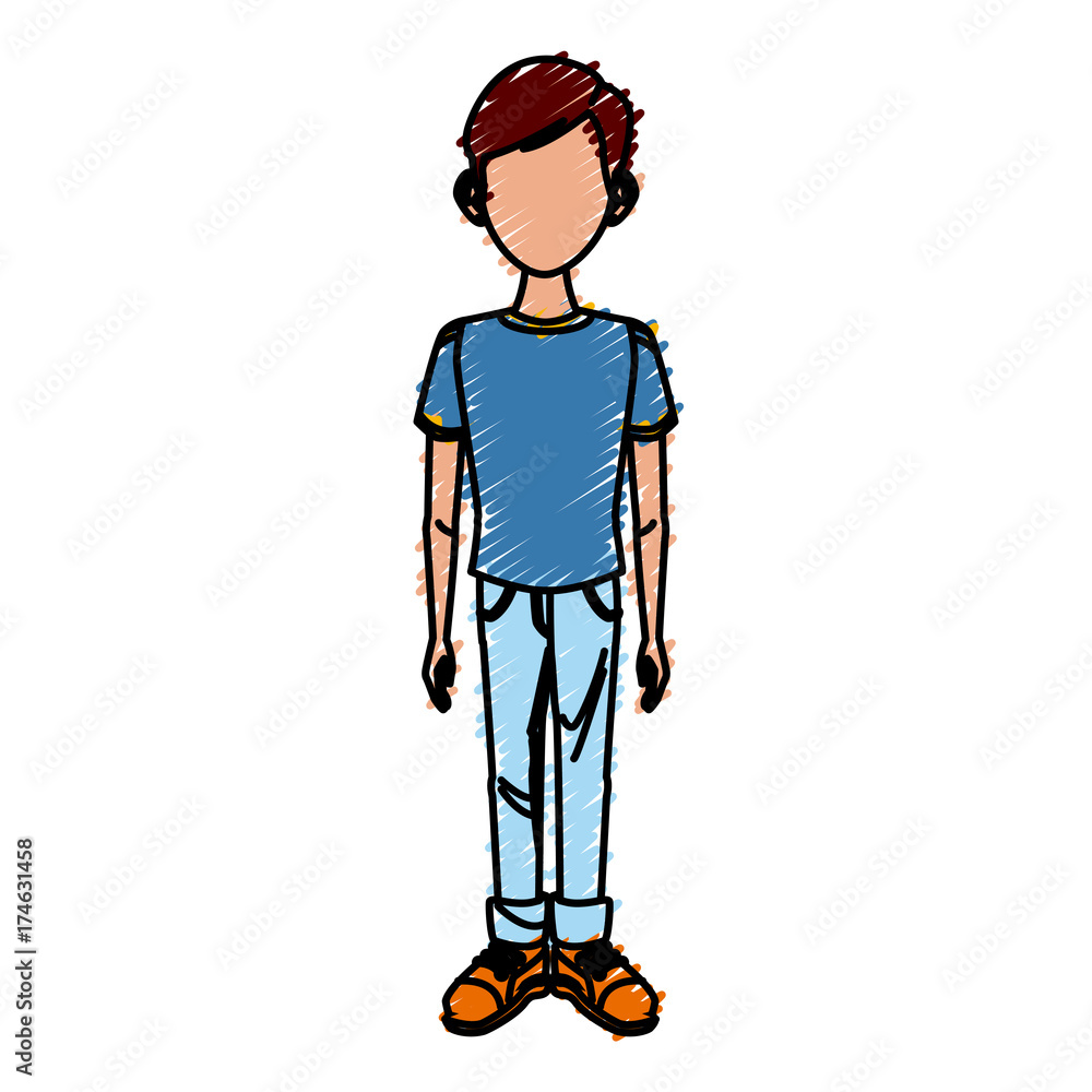 Young man cartoon icon vector illustration graphic design Young man cartoon icon vector illustration graphic design