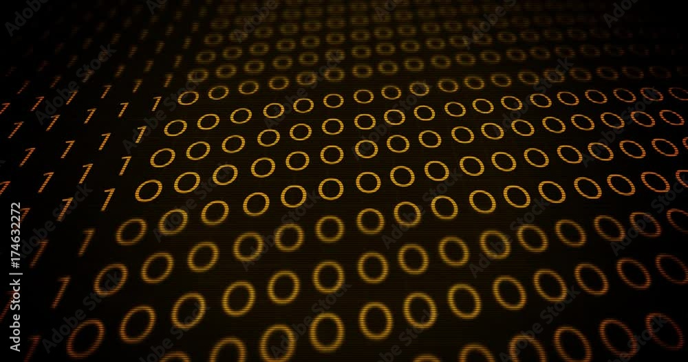 Outdated Retro old binary code within old computer hardrive