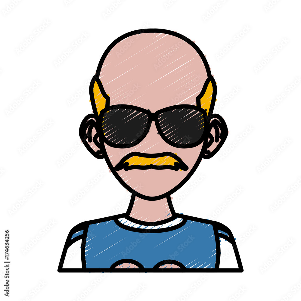 old man with sunglasses cartoon icon vector illustration graphic design old man with sunglasses cartoon icon vector illustration graphic design