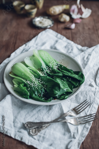 Honey Soy Roast Chicken with Bok Choy