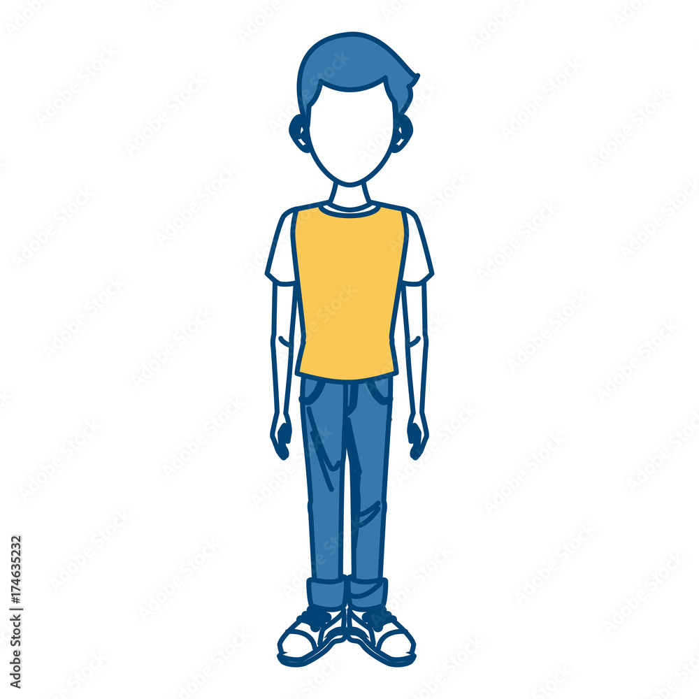 Young man cartoon icon vector illustration graphic design Young man cartoon icon vector illustration graphic design