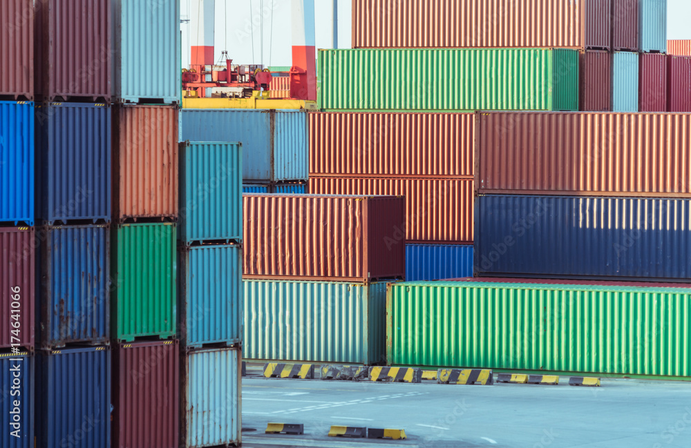 Fototapeta premium colorful containers at port,china.