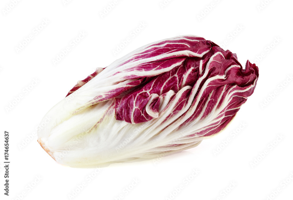Radicchio, red salad isolated on white background Radicchio, red salad isolated on white background
