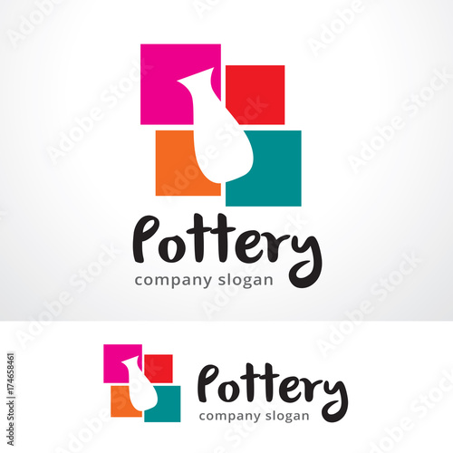 Pottery Logo Template Design Vector, Emblem, Design Concept, Creative Symbol, Icon