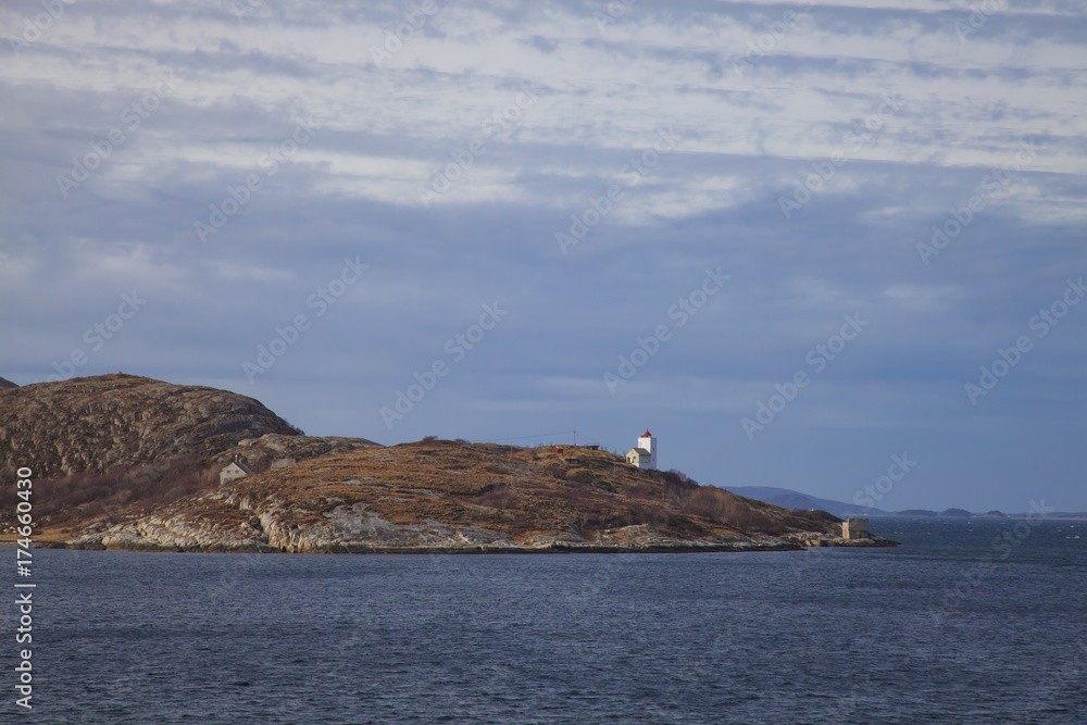 A Lighthouse in the Fjords of Norway