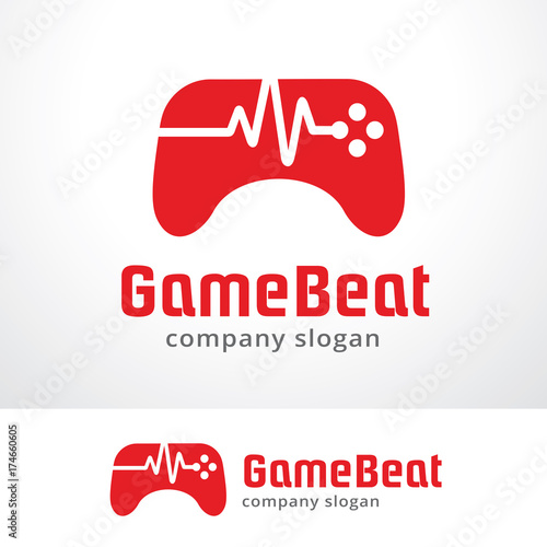 Game Beat Logo Template Design Vector, Emblem, Design Concept, Creative Symbol, Icon