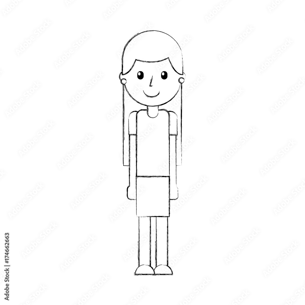 cartoon girl teacher professional character cartoon girl teacher professional character