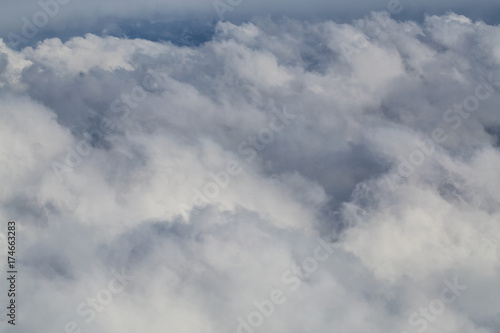 Fototapeta Naklejka Na Ścianę i Meble -  Aerial view of the Top of the Clouds. Perfect for Background Use.