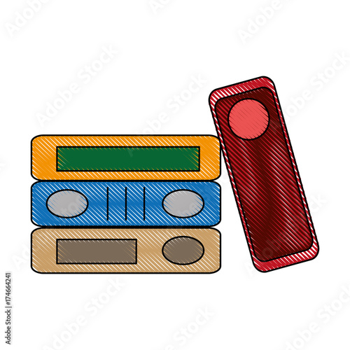 document folders icon over white background vector illustration