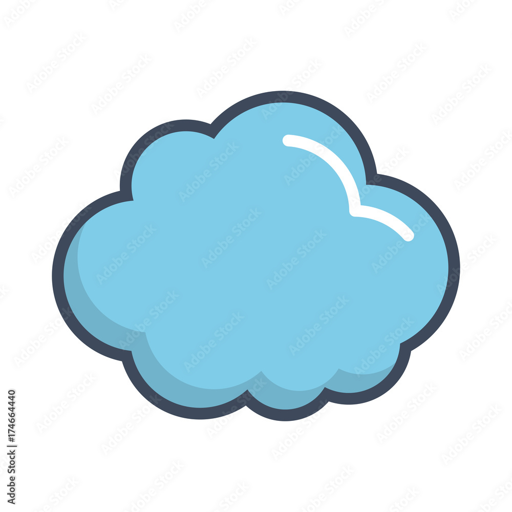 cloud icon over white background vector illustration cloud icon over white background vector illustration