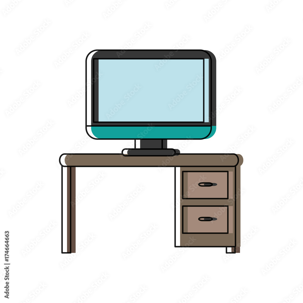computer icon over white background vector illustration computer icon over white background vector illustration