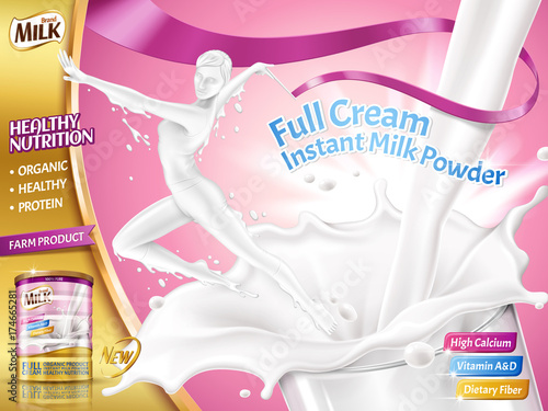 Milk powder for women ads photo